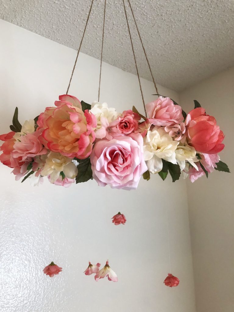 DIY Floral Mobile for girl nursery